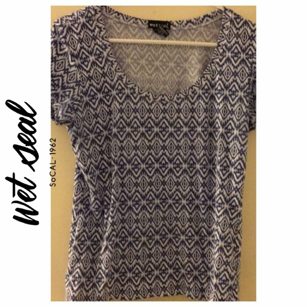 Blue Printed Short Sleeve